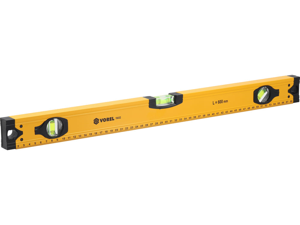 ALUMINIUM SPIRIT LEVEL | 600 MM | 3 VIALS (16432)