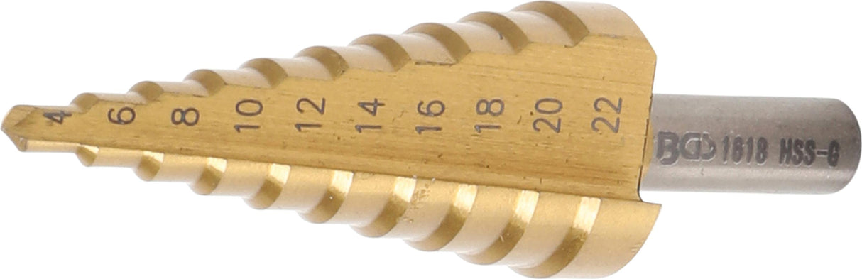 STEP DRILL | TITANIUM-NITRIDED | Ø 4 - 22 MM (1618)