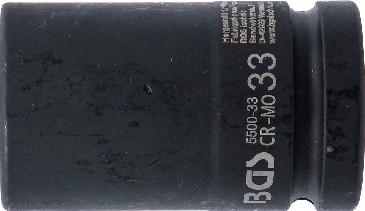 IMPACT SOCKET HEXAGON, DEEP | 25 MM (1") DRIVE | 33 MM (5500-33)