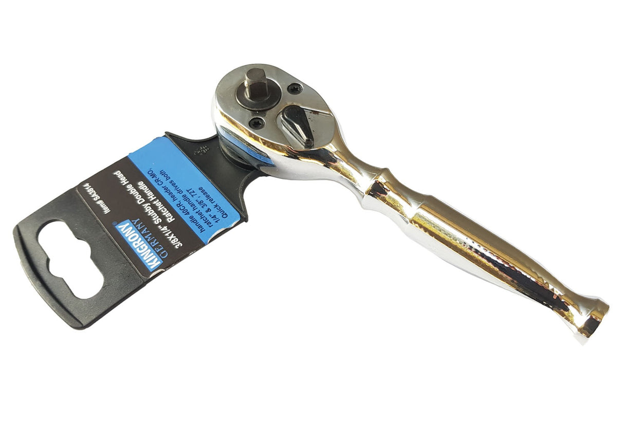 DOUBLE-SIDED RATCHET FOR SOCKETS | FINE TEETH | POLISHED | 6.3 MM (1/4") / 10 MM (3/8") (SA3814)