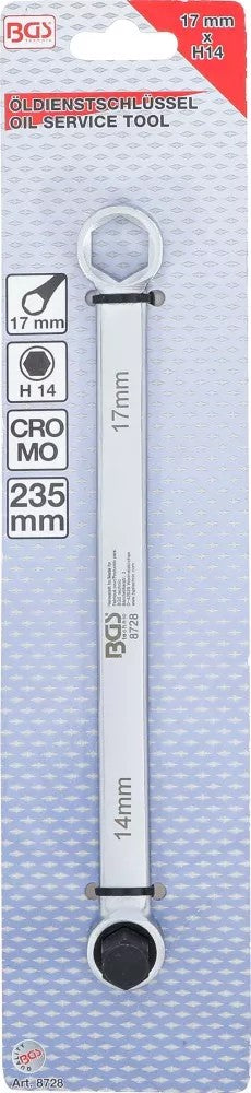 OIL SERVICE WRENCH | 17 MM X H14 (8728)