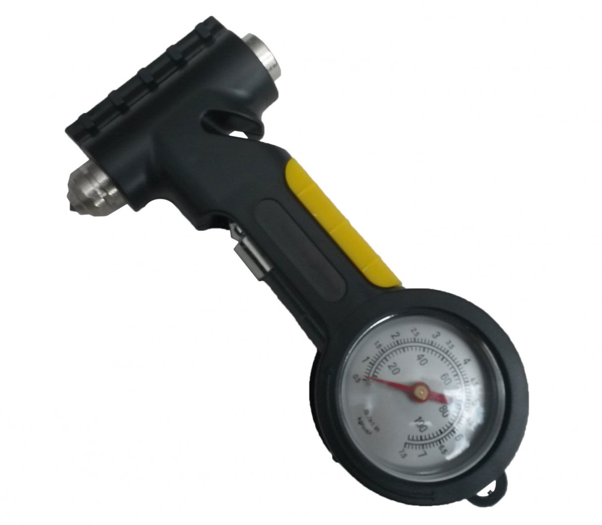 EMERGENCY HAMMER WITH SEAT BELT CUTTER FUNCTION AND PRESSURE GAUGE (DTG03)