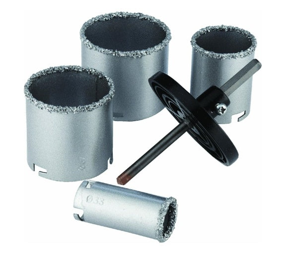TUNGSTEN HOLE SAW SET | 33-53-67-73 MM | 6 PCS. (V3910)