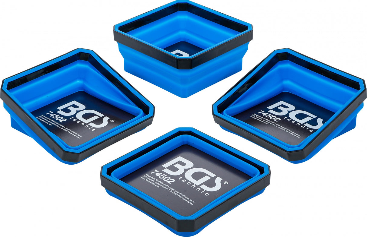 MAGNETIC SHELL SET | SILICONE | FOLDABLE | 115 X 115 X 50 MM | 4 PCS. (74502B)