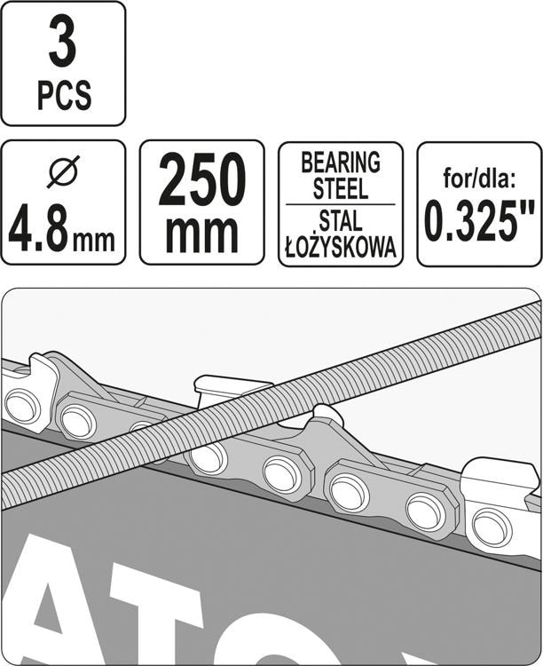 CHAIN SAW FILE ROUND 4,8MM (YT-85027)