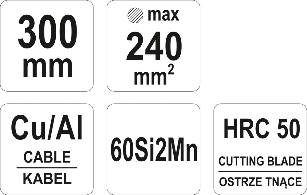 RATCHET CABLE CUTTER 240MM L-300MM (YT-18600)