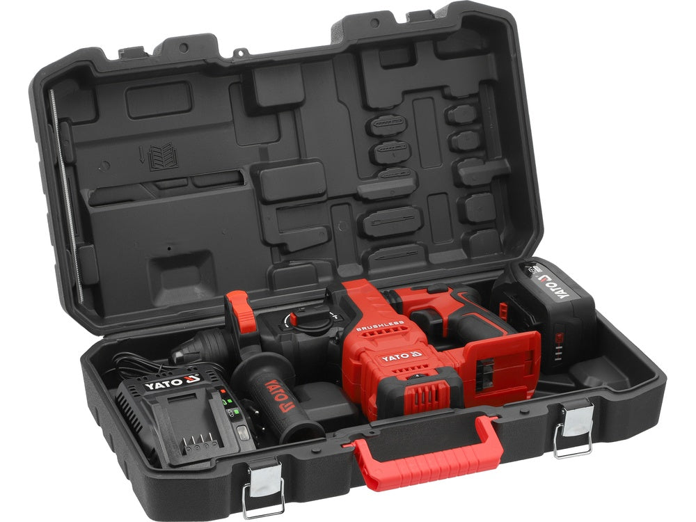 ROTARY HAMMER SDS PLUS WITH 4AH BATTERY AND CHARGER SET (YT-827725)
