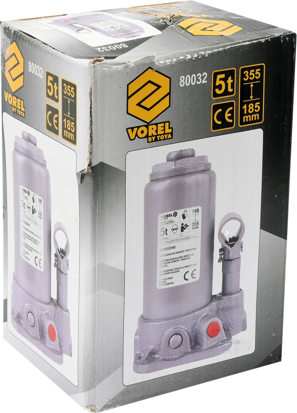 HYDRAULIC BOTTLE JACK 5T (80032)