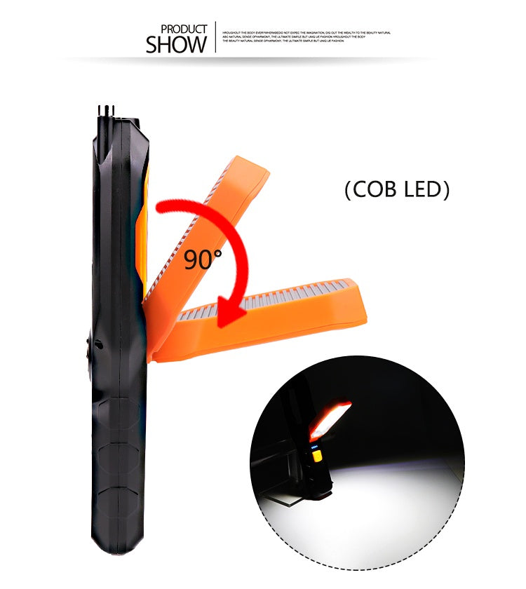 WORK LAMP RECHARGEABLE | 5W COB LED | USB | 280+80 LM | WITH MAGNETIC GRABBER (YD-6302B)
