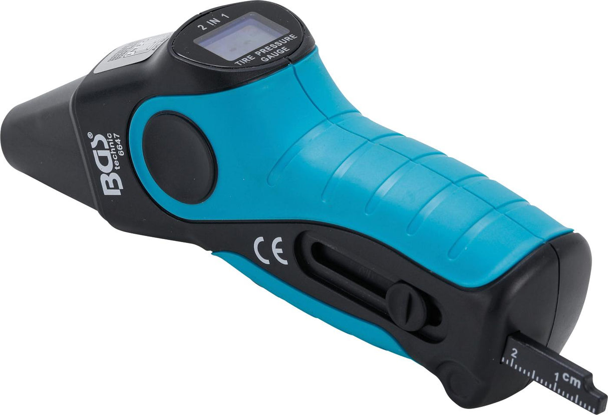 DIGITAL TYRE PRESSURE GAUGE & TYRE DEPTH GAUGE | "2-IN-1" (6647)