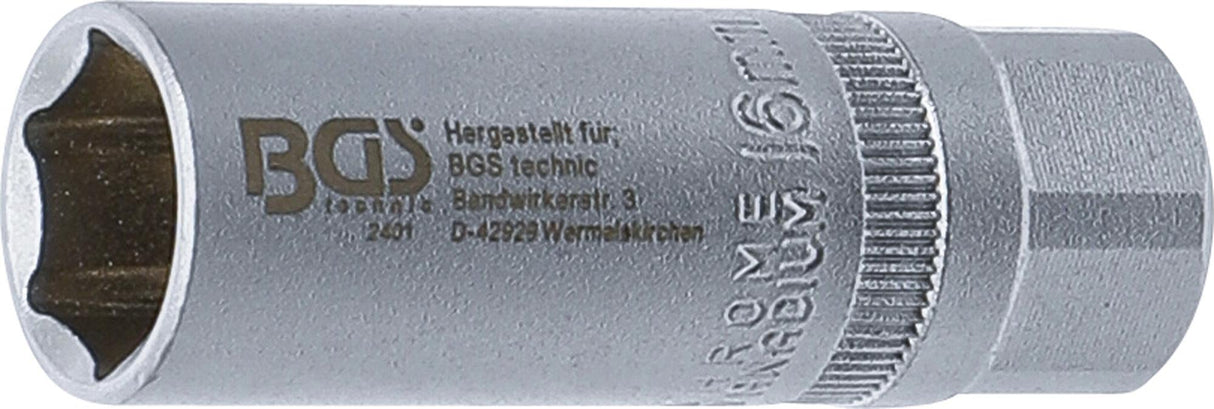 SPARK PLUG SOCKET, HEXAGON | 12.5 MM (1/2") DRIVE | 16 MM (2401)