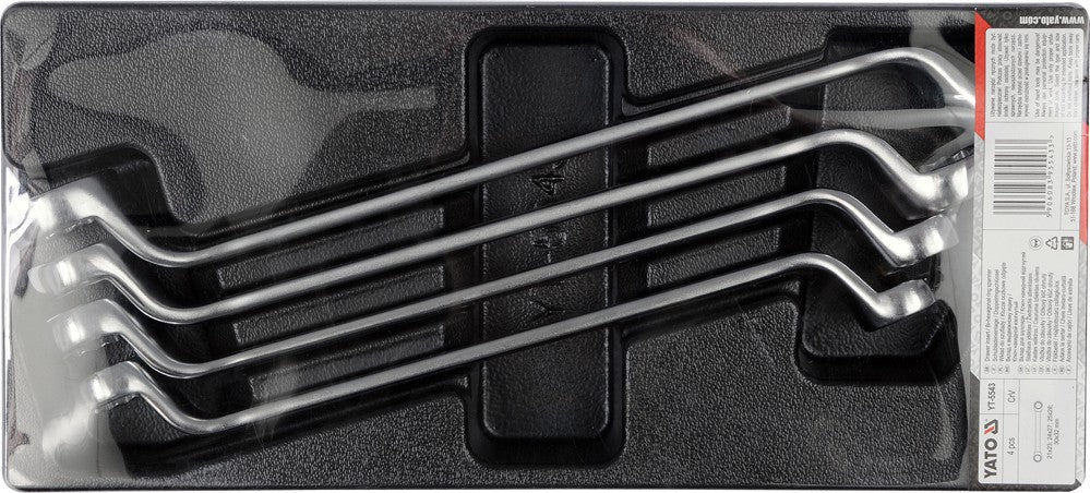 PVC TRAY WITH 4PCS RING SPANNERS 21-32MM (YT-5543)