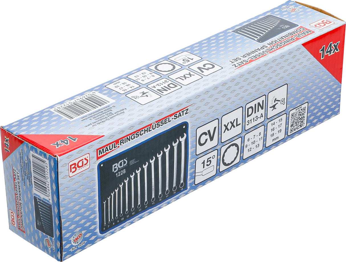 COMBINATION SPANNER SET | EXTRA LONG | 6 - 19 MM | 14 PCS. (1228)