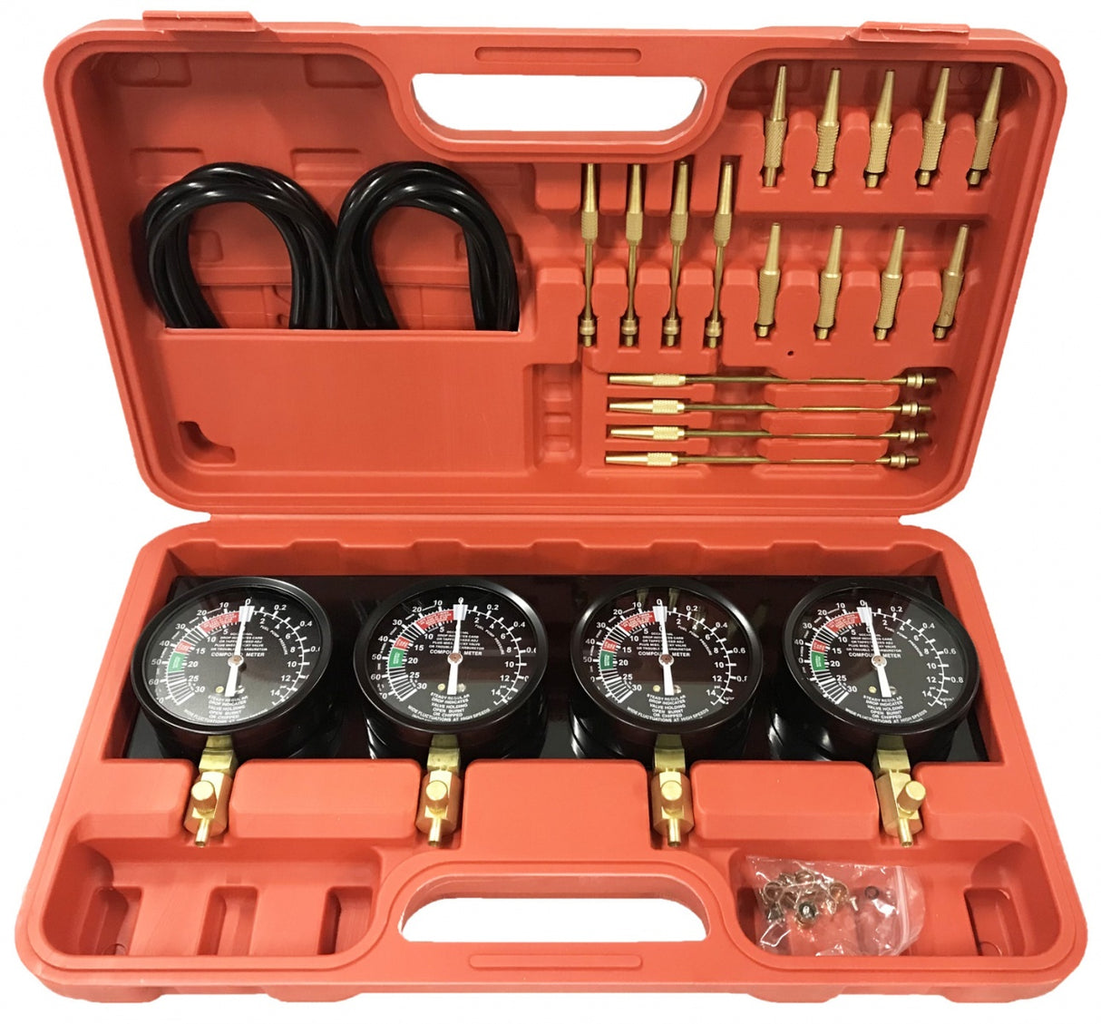 CARBURETOR SYNCHRONIZATION TESTER | WITH 4 PRESSURE GAUGES | 29 PCS. (H62000)