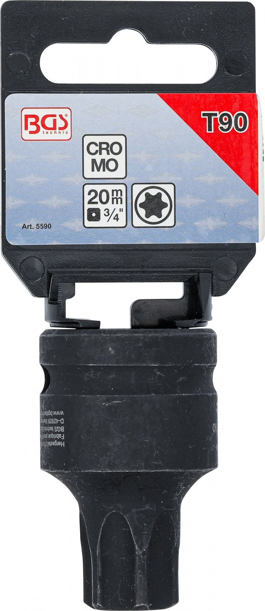 IMPACT BIT SOCKET | 20 MM (3/4") DRIVE | T-STAR (FOR TORX) T90 (5590)