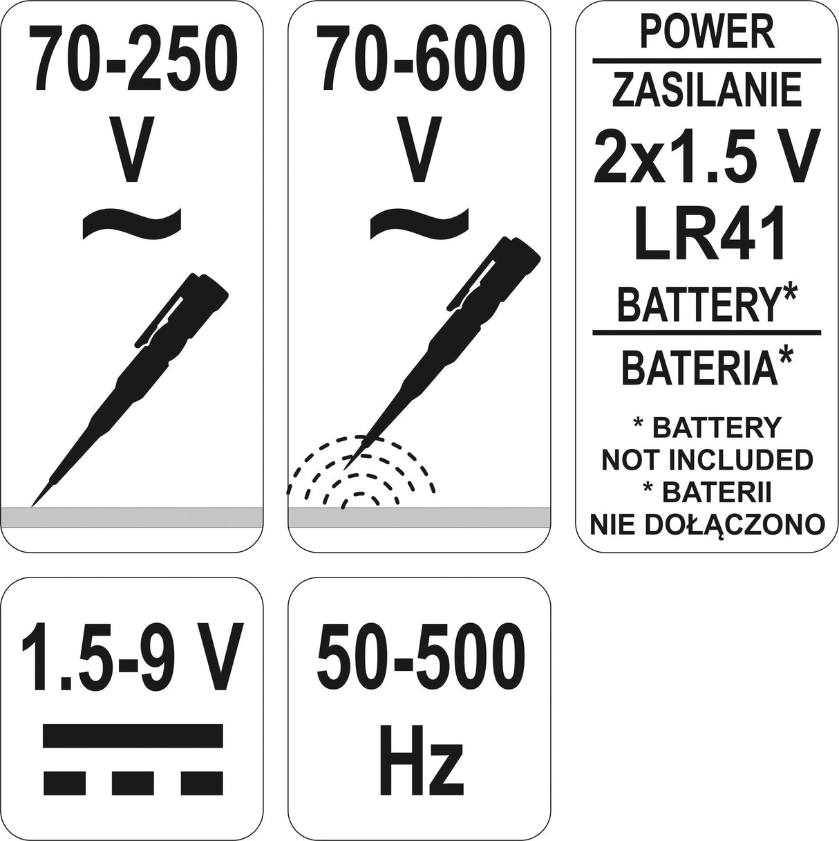 DIGITAL VOLTAGE TESTER 70-250V LCD (YT-2864)