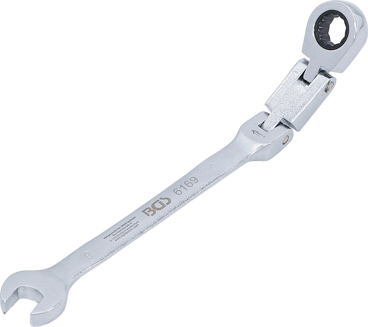 DOUBLE-JOINT RATCHET COMBINATION WRENCH | ADJUSTABLE | 9 MM (6169)