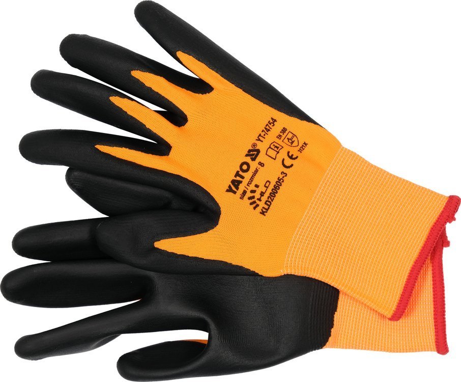 SAFETY GLO. TOUCHSCREEN FING. NITR S. 8 (YT-74754)