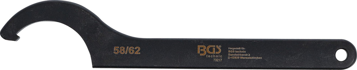 HOOK WRENCH WITH NOSE | 58 - 62 MM (73217)