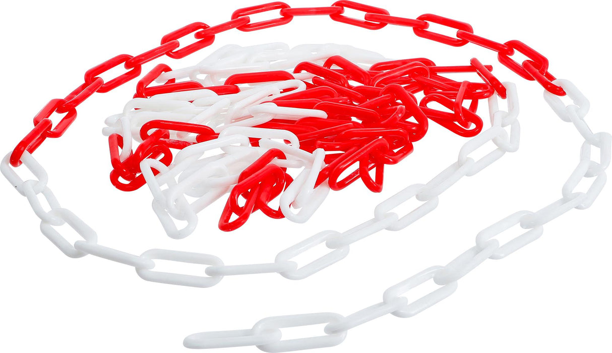 BARRIER CHAIN | RED AND WHITE | PLASTIC | 5 M (80809)