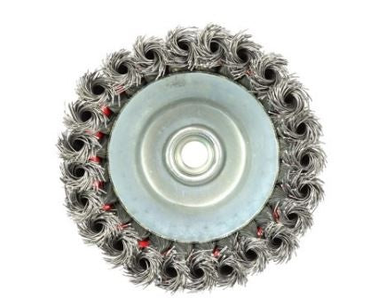 WIRE BRUSH POT TYPE | TWISTED / WITH RING | M14 | Ø 125 MM (ES740125R)