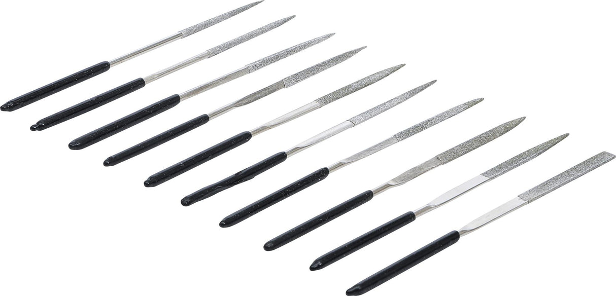 DIAMOND FILE SET | STRAIGHT | 140 X 3 MM | 10 PCS. (1920)