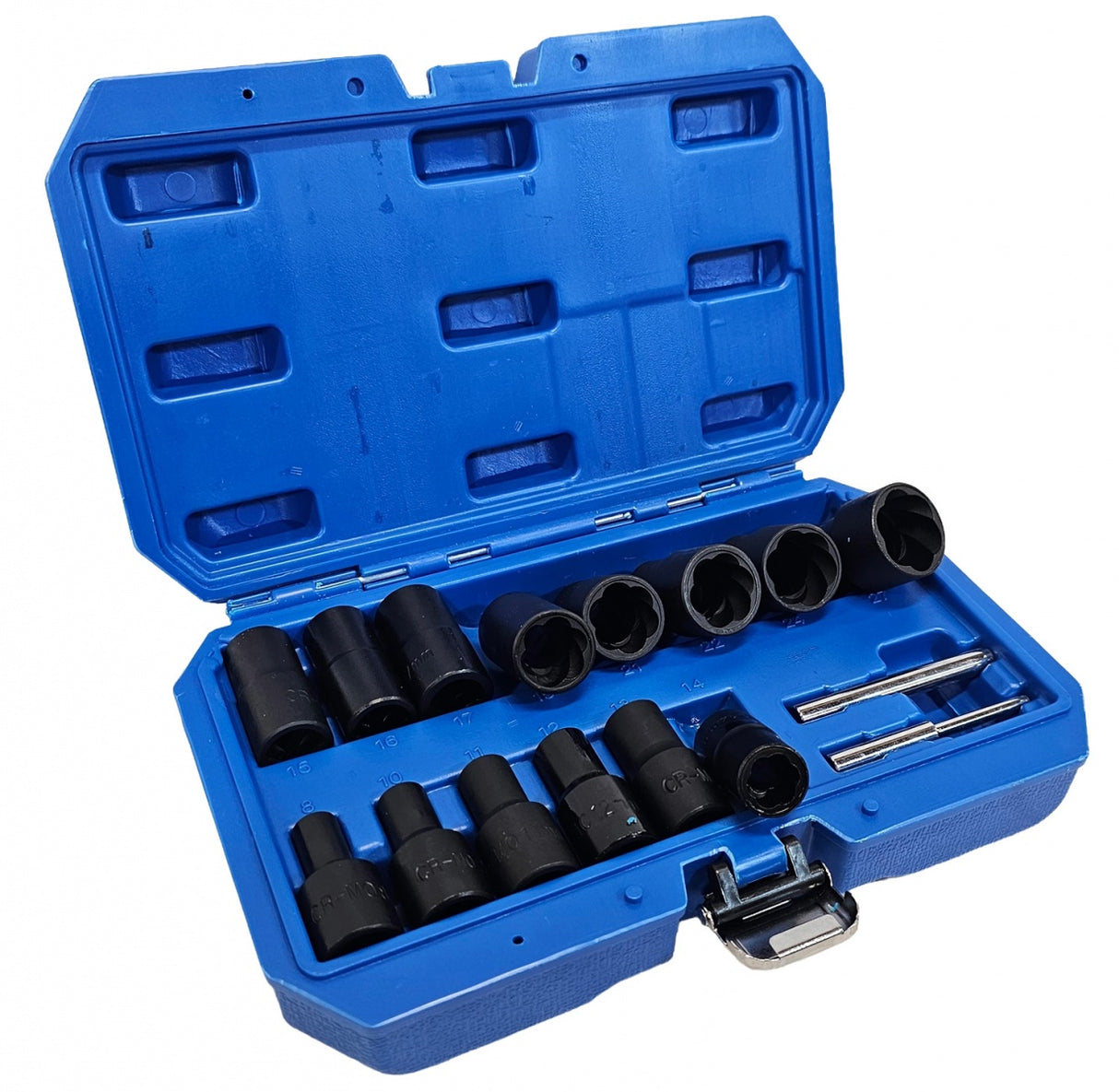 SPECIAL SOCKET SET / SCREW EXTRACTORS | 12.5 MM (1/2") | 8 - 27 MM | 16 PCS. (SK2016185)
