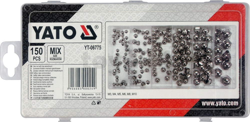 150 PCS SS STEEL NUTS ASSORTMENT (YT-06775)