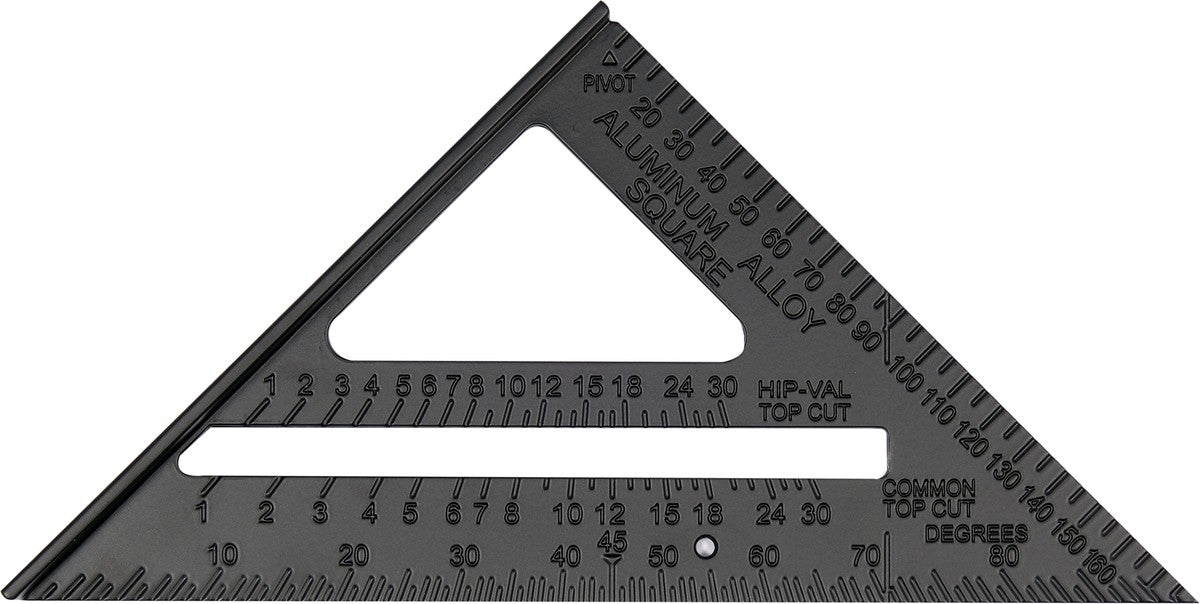 ALUMINIUM TRIANGLE RULER WITH A FOOT (18377)