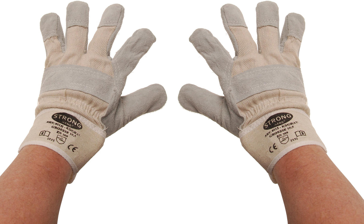 WORK GLOVES | LEATHER, LINED | SIZE 10.5 (9957)