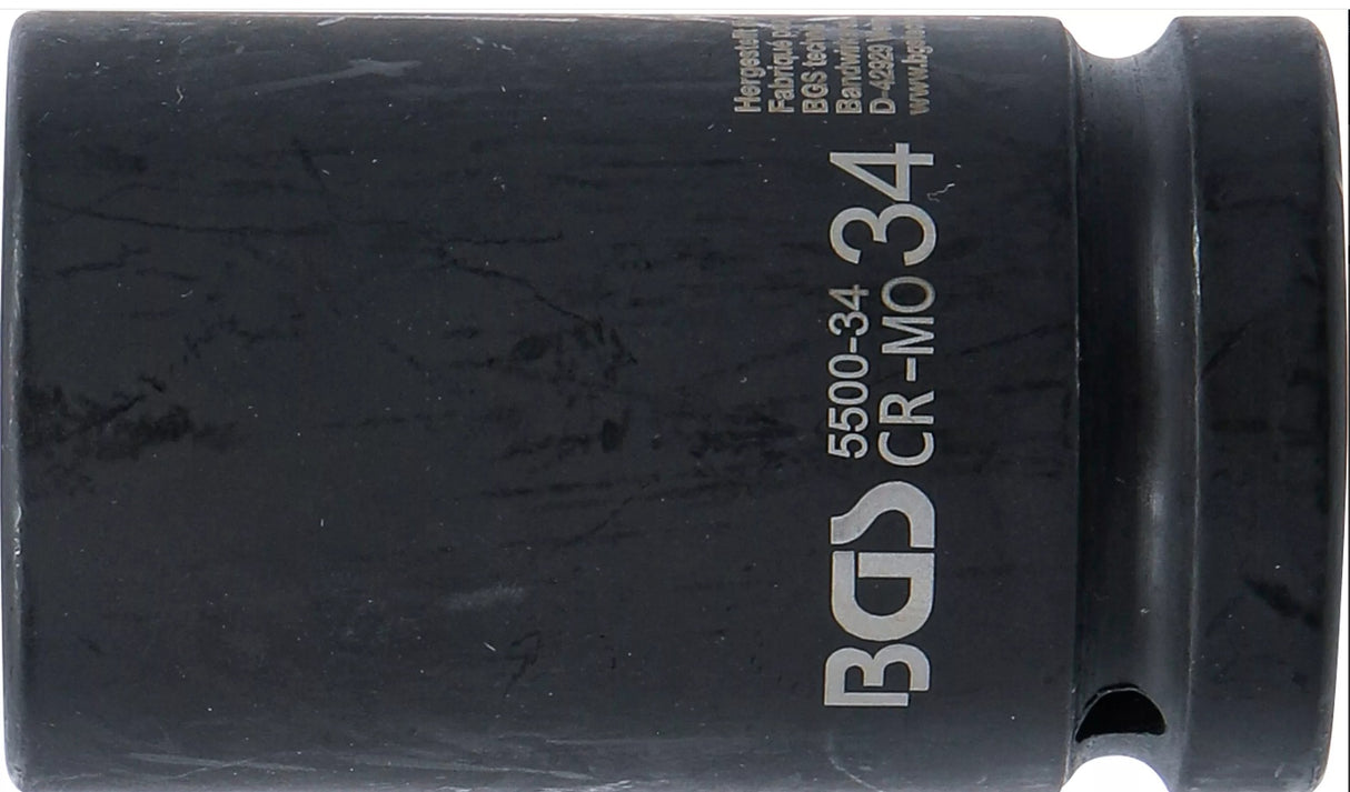 IMPACT SOCKET HEXAGON, DEEP | 25 MM (1") DRIVE | 34 MM (5500-34)