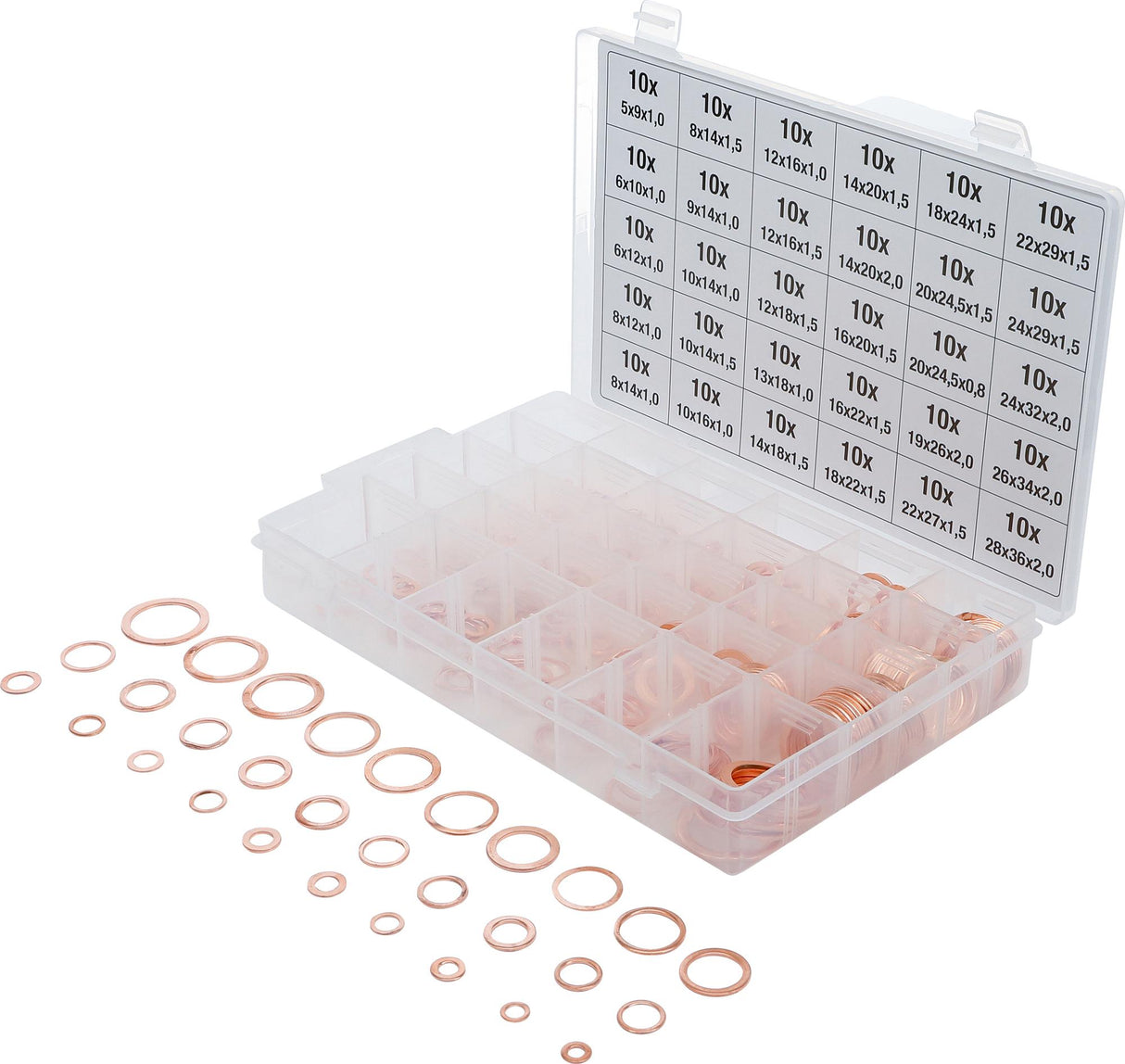 SEAL RING ASSORTMENT | COPPER | 300 PCS. (8142)