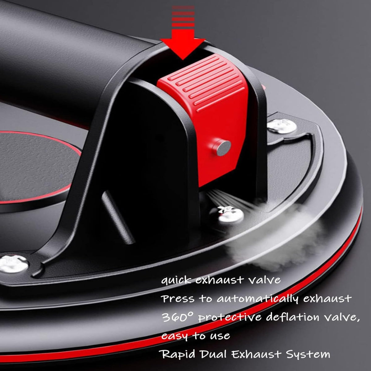 VACUUM SUCTION CUP LIFTER | EXTRA STRONG | WITH PRESSURE GAUGE | 8“ | Ø 200 MM (VSC8G)