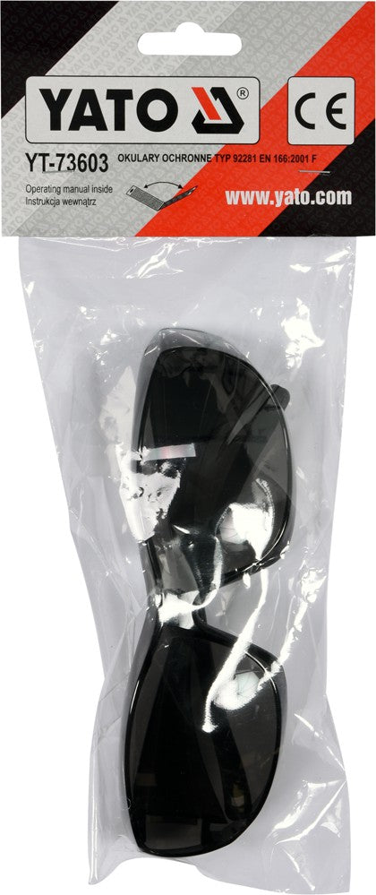 GREY SAFETY GLASSES, FIT OVER TYPE (YT-73603)