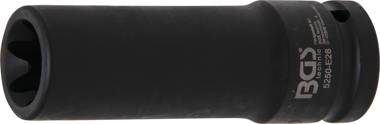 IMPACT SOCKET E-TYPE, DEEP | 20 MM (3/4") DRIVE | E28 (5250-E28)