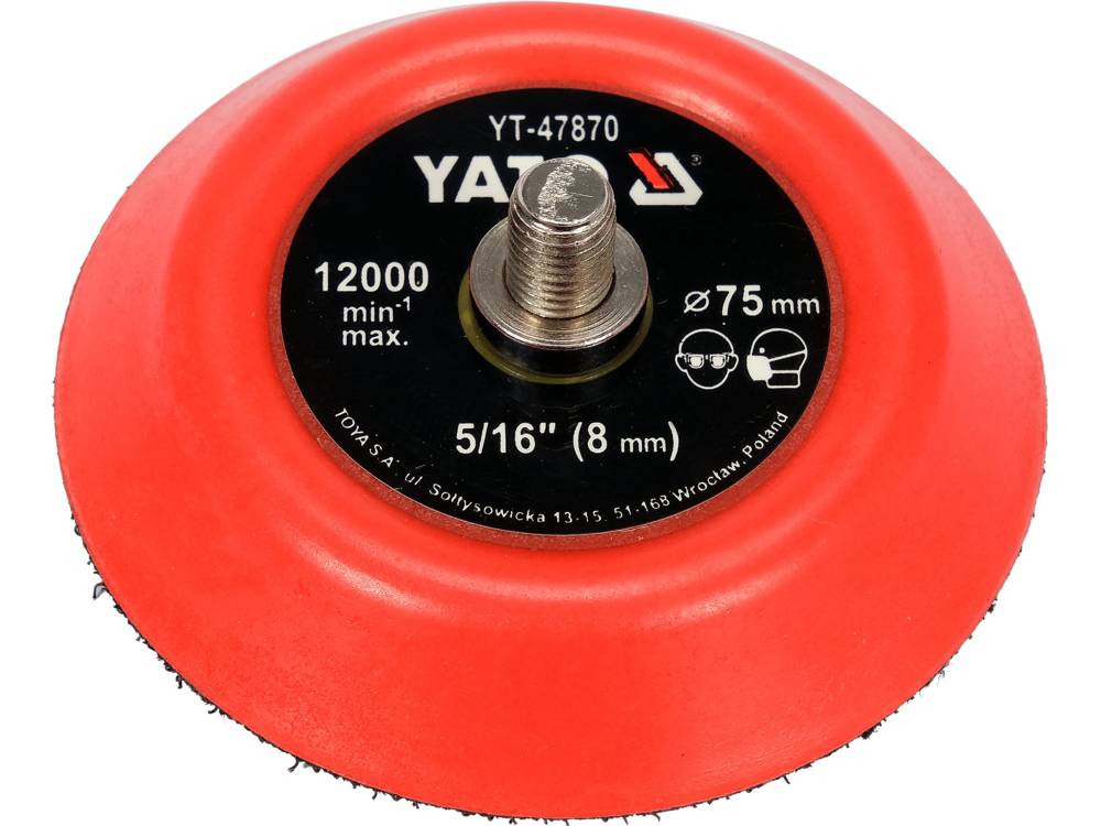 HOOK AND LOOP SANDING PAD 75MM TH 5/16 (YT-47870)