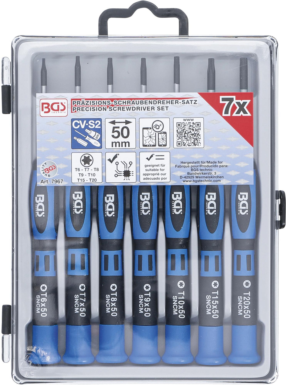 PRECISION SCREWDRIVER SET | T-STAR (FOR TORX) | 7 PCS. (7967)