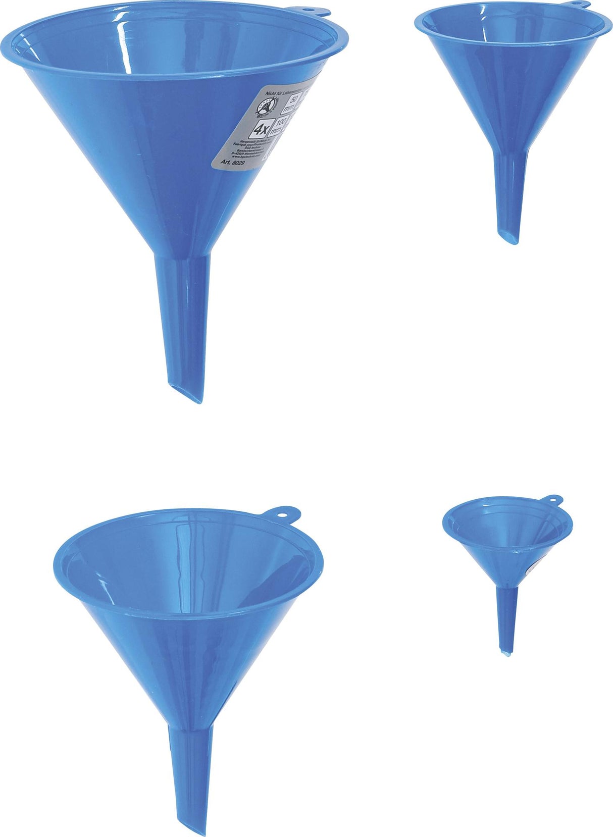 FUNNEL SET | Ø 50 - 125 MM | 4 PCS. (8029)