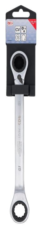 RATCHET RING WRENCH | DOUBLE-ENDED WITH REVERSIBLE RATCHET | 4-IN-1 | 16 X 17 - 18 X 19 MM (74721B)