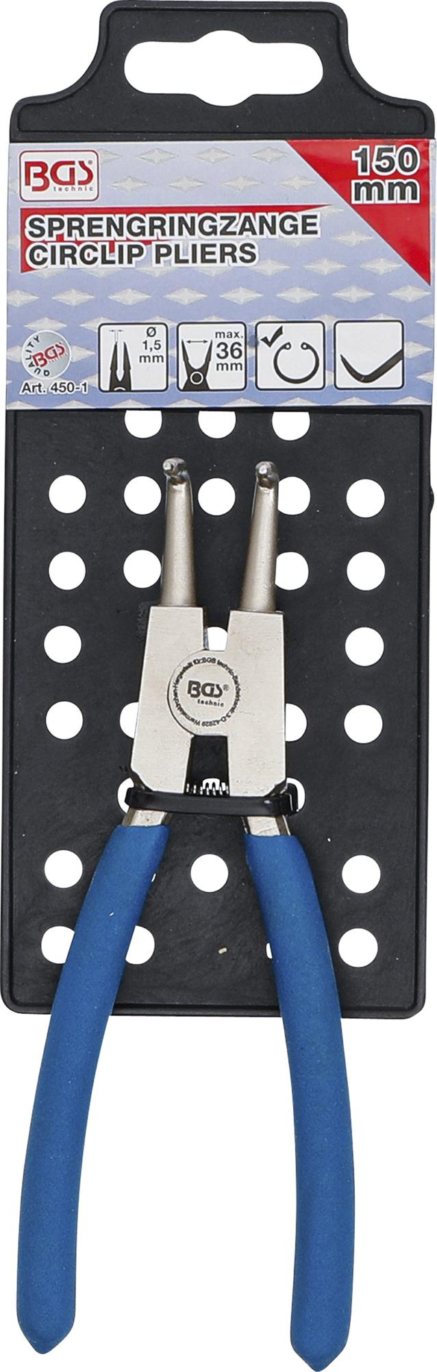 CIRCLIP PLIERS | ANGLED | FOR OUTSIDE CIRCLIPS | 150 MM (450-1)