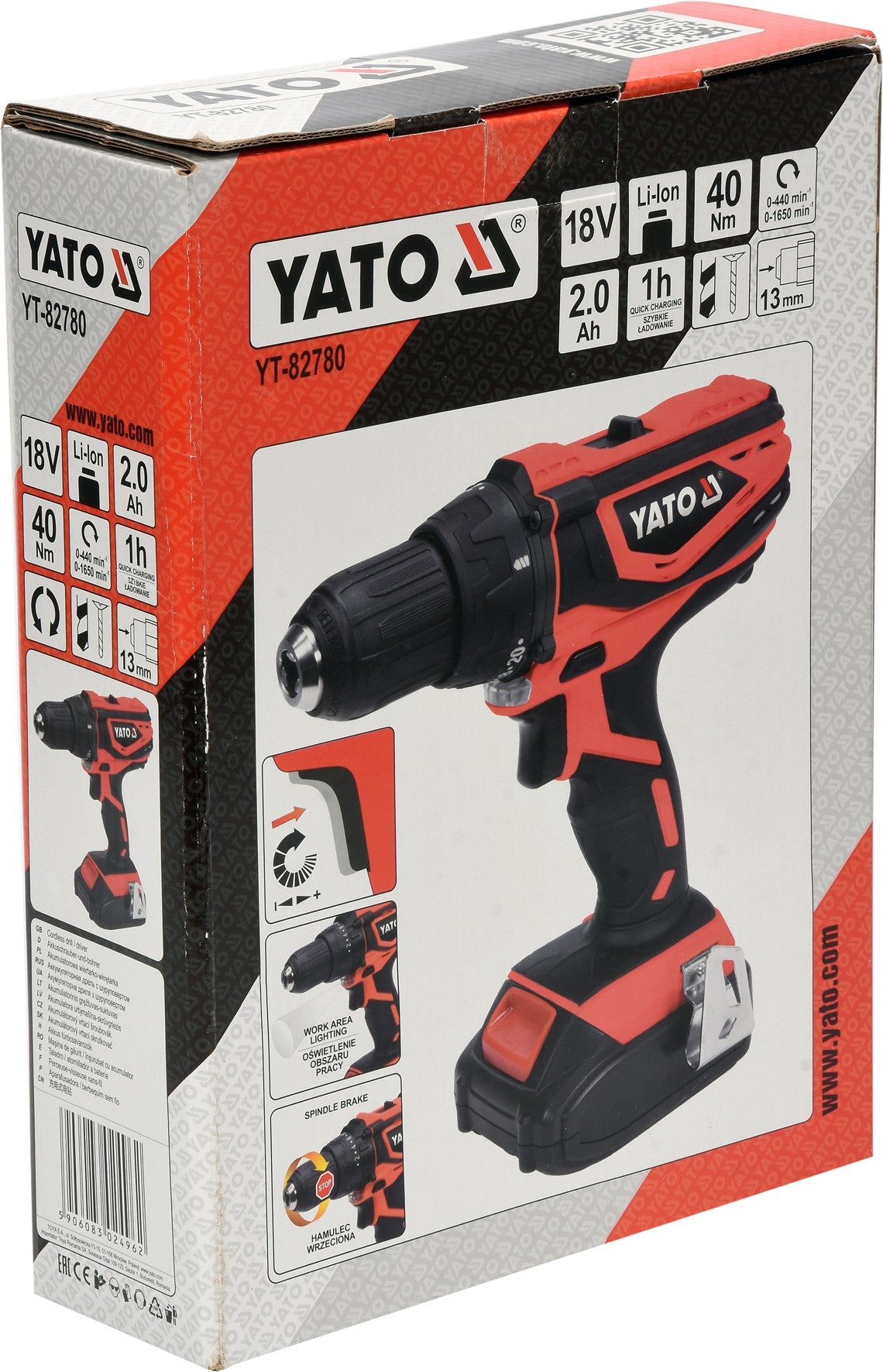 DRILL DRIVER 18V 40NM - 2AH (YT-82780)