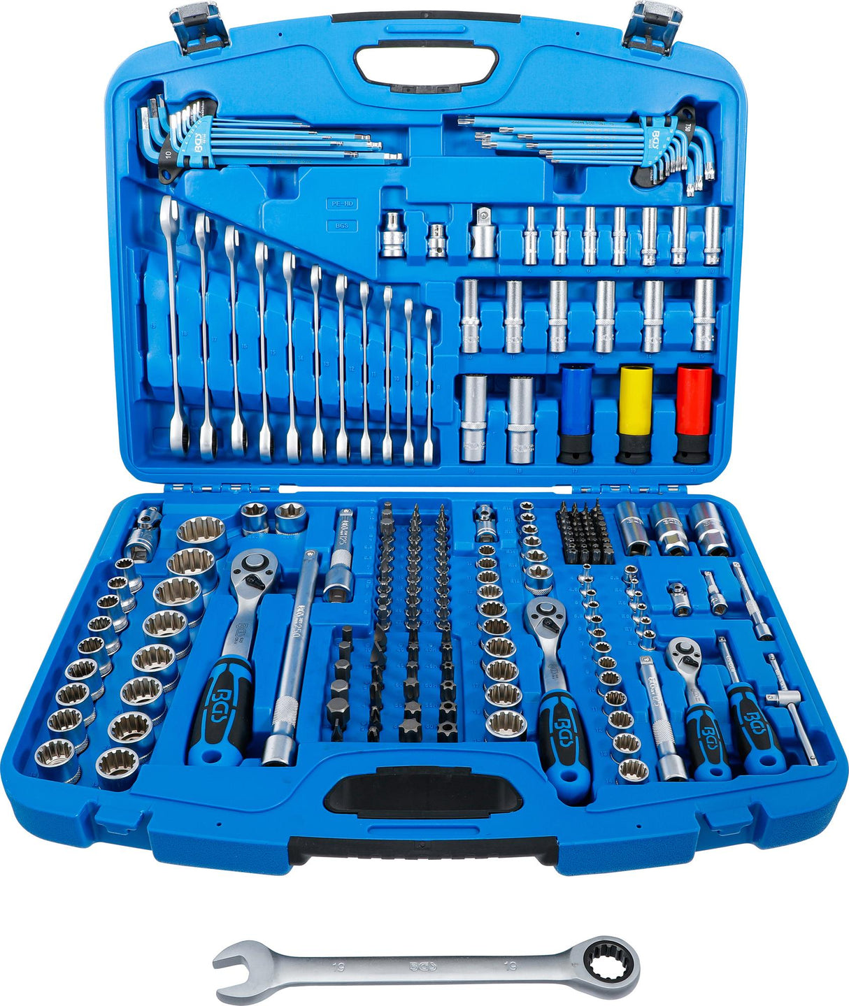 SOCKET SET GEAR LOCK | 6.3 MM (1/4") DRIVE / 10 MM (3/8") / 12.5 MM (1/2") | 218 PCS. (2290)