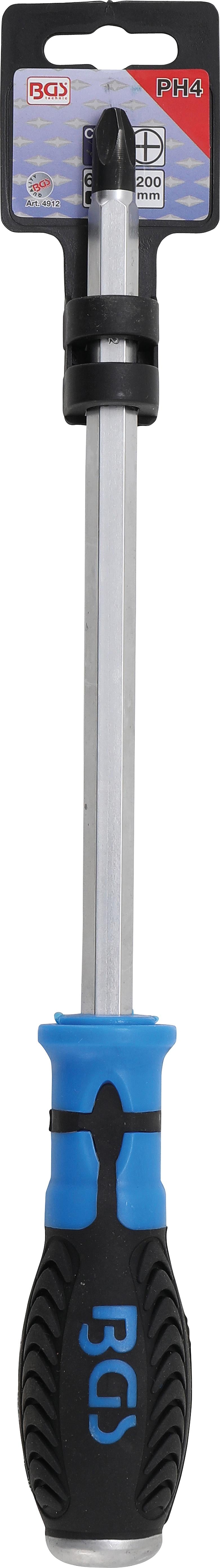 SCREWDRIVER | CROSS SLOT PH4 | BLADE LENGTH 200 MM (4912)