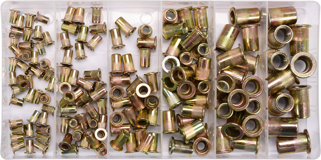 150 PCS M3-M10 MIXED THRE STEEL RIV NUTS (YT-36481)