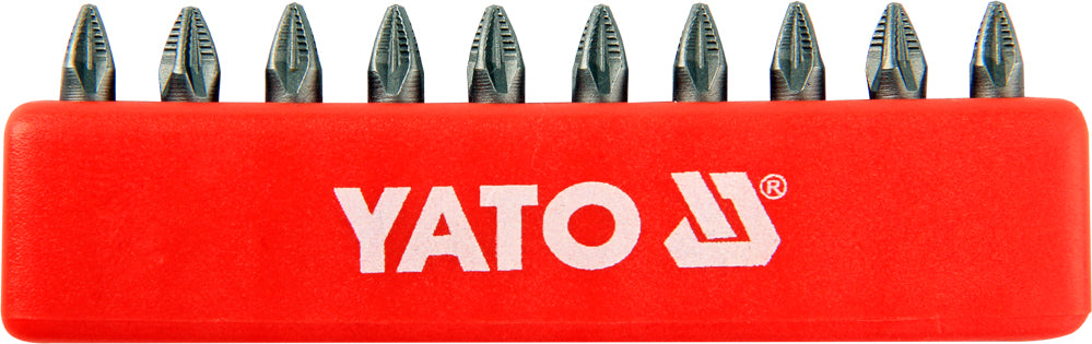SCREWDRIVER BITS 10PCS PZ1X25MM S2 (YT-0470)
