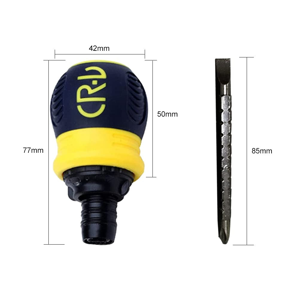 MULTIFUNCTIONAL TELESCOPIC RATCHETING SCREWDRIVER | SHORT | SET | 12 PCS. (RS12S)