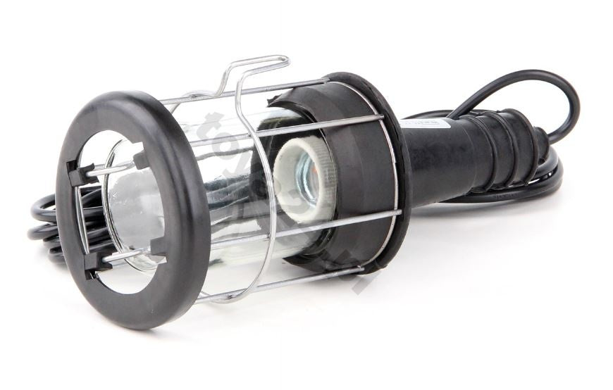 WORK LAMP "GUMMI", METAL GRILL, RUBBERIZED HOUSING, 60W 230V (82716)