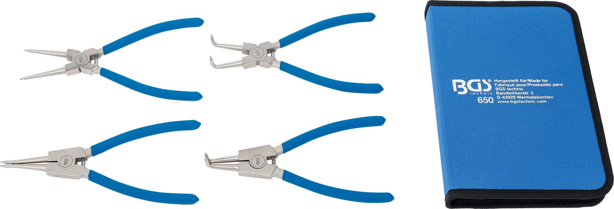 CIRCLIP PLIERS SET | 225 MM | 4 PCS. (650)