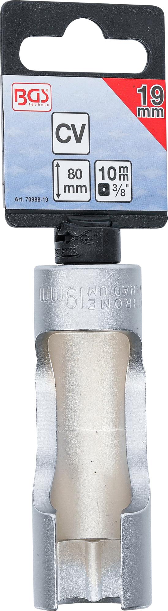SPECIAL SOCKET, SLOTTED | 10 MM (3/8") DRIVE | 19 MM (70988-19)