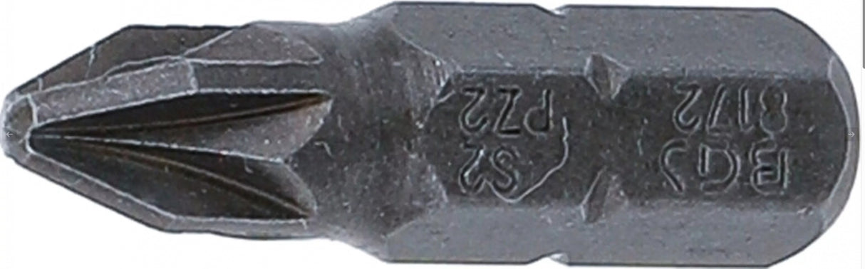 BIT | LENGTH 25 MM | 6.3 MM (1/4") DRIVE | CROSS SLOT PZ2 (8172)